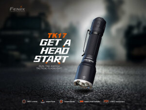 Lampe torche tactique Fenix TK17 | Batterie USB 6000 mAh | 3600 lumens