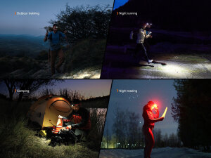 Lampe frontale Fenix HL18R-T V2.0 | Noir | 800 lumens | Lumière blanche, chaude et rouge
