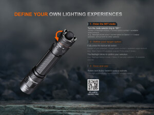 Lampe torche tactique Fenix PD45R ACE | 3200 lumens | programmable