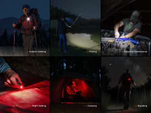 Fenix SW05R-RED Mini EDC Flashlight | White & Red Light | Green