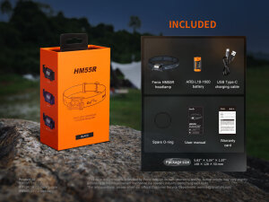 Fenix HM55R Stirnlampe | 1200 Lumen | Spot-/Flut- und Rotlicht