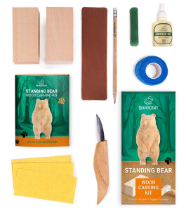 BeaverCraft "Standing Bear" - Wood carving kit standing bear
