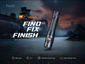 Fenix PD36R ACE tactical flashlight | 3000 lumens | programmable