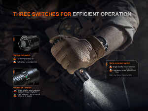 Fenix PD36R ACE tactical flashlight | 3000 lumens | programmable