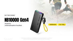 Nitecore NB10000 Gen4 Batterie externe | 10’000 mAh | 22,5 W | 143 g