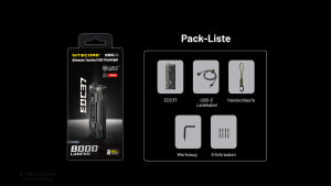 Nitecore EDC37 Flashlight | 8,000 Lumens | OLED Display