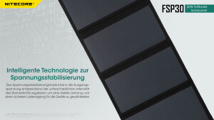 Nitecore FSP30 – 30 W Foldable Solar Panel | 24 % Efficiency