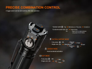 Fenix TK25R Taktische Taschenlampe | 3’600 Lumen | UV & Rot/Blau-Warnsignal