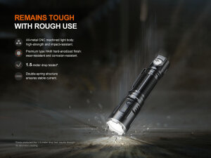 Fenix TK25R Taktische Taschenlampe | 3’600 Lumen | UV & Rot/Blau-Warnsignal