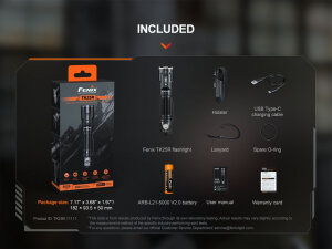 Fenix TK25R Taktische Taschenlampe | 3’600 Lumen | UV & Rot/Blau-Warnsignal