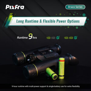 Pixfra Draco D635N-4K – Multispectral Binocular 4-in-1 | 640×512 Thermal + 4K