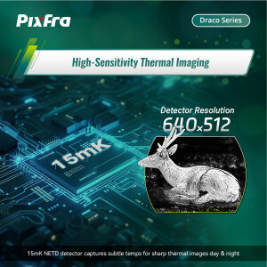 Pixfra Draco D635N-4K – Multispectral Binocular 4-in-1 | 640×512 Thermal + 4K