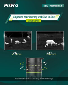 Pixfra Sirius S650D – Wärmebildmonokel Dual-Objektiv 25/50mm | 640×512