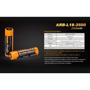 Fenix ARB-L18-3500 - 18650 Accu 3500mAh