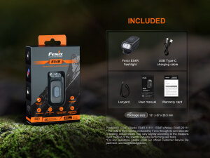 Fenix E04R Black EDC Flashlight | 300 Lumens | Red + RGB Warning