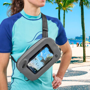 Nite Ize RunOff Waist Pack Charcoal Waterproof Waist Pack | IP67 Waterproof | TRU Zip