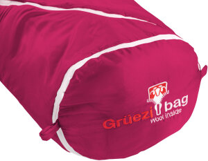 Grüezi Bag Wolle Kids World Traveller Sac de couchage enfant | Raspberry Red