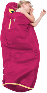 Grüezi Bag Kids Grow Colorful Kids Sleeping Bag | Raspberry Red | 100–155 cm