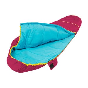 Grüezi Bag Kids Grow Colorful Kids Sleeping Bag | Raspberry Red | 100–155 cm