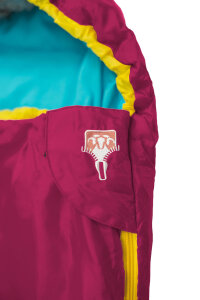 Grüezi Bag Kids Grow Colorful Kids Sleeping Bag | Raspberry Red | 100–155 cm