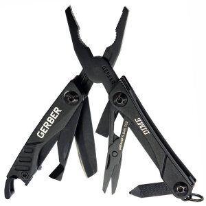 Gerber Dime Mini-Multitool Schwarz | 12 Werkzeuge | 66 g