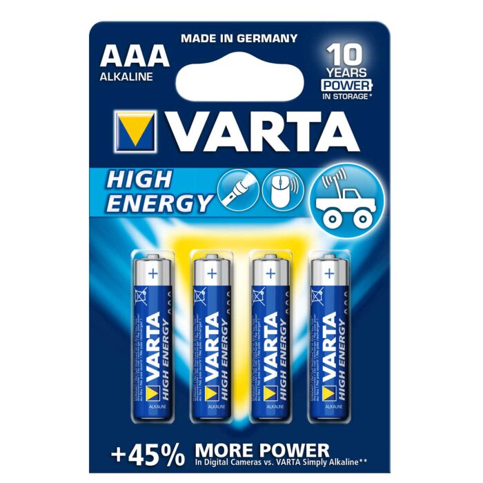 Varta High Energy AAA en paquet de 4