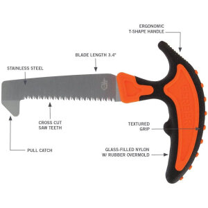 Gerber Vital Pack Saw – Knochensäge SK5 | 9.1 cm | Stumpfe Spitze