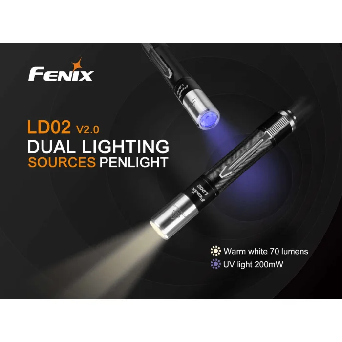 Fenix LD02 V2.0 LED Flashlight with UV