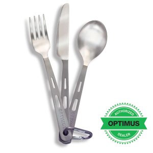Optimus Titanium 3-piece cutlery set