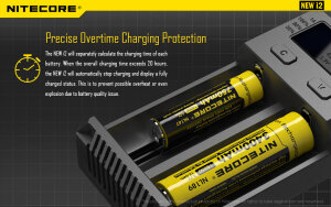 Nitecore NEW i2 Chargeur multiple | 2 baies | Li-ion & Ni-MH