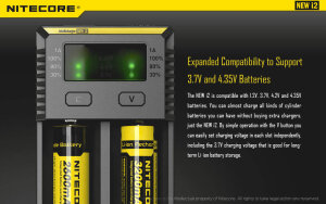 Nitecore NEW i2 Chargeur multiple | 2 baies | Li-ion & Ni-MH