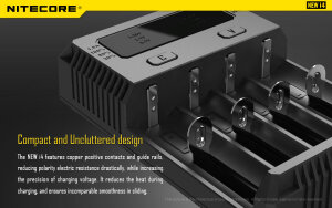 Nitecore NEW i4 Chargeur multiple | 4 baies | Li-ion & Ni-MH