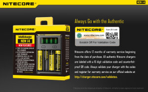 Nitecore NEW i4 Chargeur multiple | 4 baies | Li-ion & Ni-MH