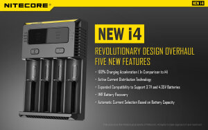 Nitecore NEW i4 Multi-Ladegerät | 4 Schächte |...