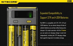 Nitecore NEW i4 Chargeur multiple | 4 baies | Li-ion & Ni-MH