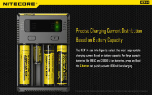 Nitecore NEW i4 Chargeur multiple | 4 baies | Li-ion & Ni-MH