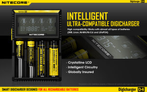 Nitecore D4 Digicharger Digi-Ladegerät | 4...