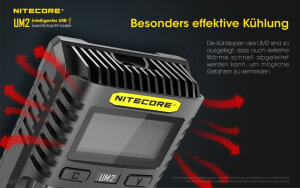Nitecore UM2 Chargeur USB | 2 baies | Li-ion & Ni-MH