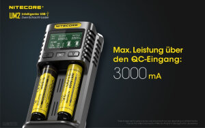 Nitecore UM2 Chargeur USB | 2 baies | Li-ion & Ni-MH