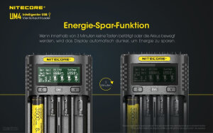 Nitecore UM4 Chargeur USB | 4 baies | Li-ion & Ni-MH
