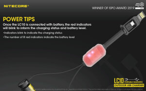 Nitecore LC10 Magnetic USB Charger | Power bank | Mini light