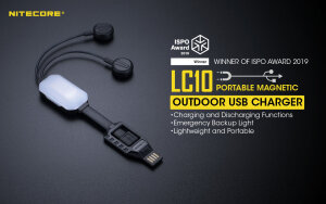 Nitecore LC10 Magnetic USB Charger | Power bank | Mini light
