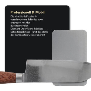 DMT Dia-Sharp Diamant-Schleifstein Set | 3 Körnungen | Kreditkartenformat