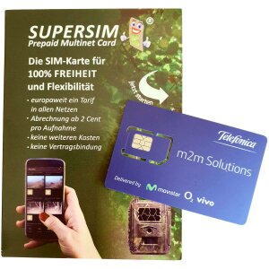 SuperSIM Prepaid Karte für Fotofallen
