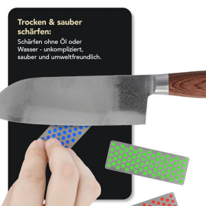 DMT Diamond Whetstone 70mm Set | 3 Körnungen | Mini-Schleifsteine
