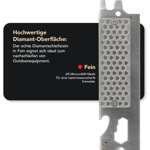 DMT EDC Sharp Diamant-Multitool | 9 Funktionen | 5CR Edelstahl