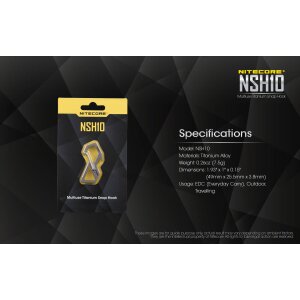 Nitecore NSH10 Titan-Karabinerhaken