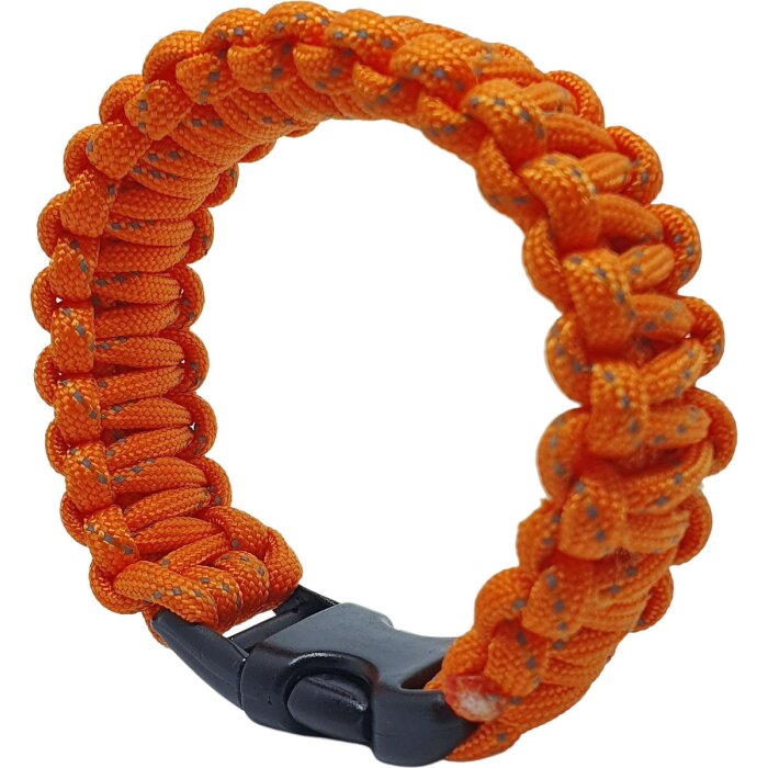 BCB Survival Bracelet Orange avec fermeture en plastique