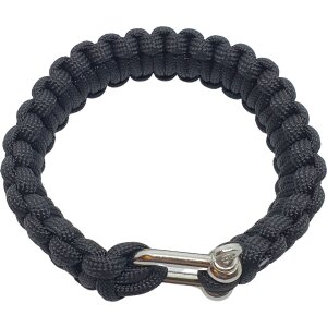 BCB Survival Bracelet Noir avec fermeture en métal