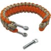 BCB Survival-Armband Orange/Tan mit Metallverschluss